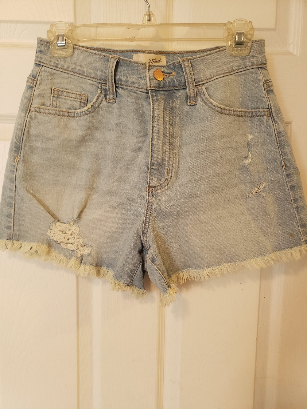 Universal Thread Light Wash Distressed Denim Shorts